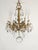 Antique 5 Light Sensational Shinning Swanky Brass Cut Lead Crystal Chandelier ~ Rewired ~ Restored ~ Rejuvenated ~ Ready to Hang ~ For Sale - Image 10 of 12