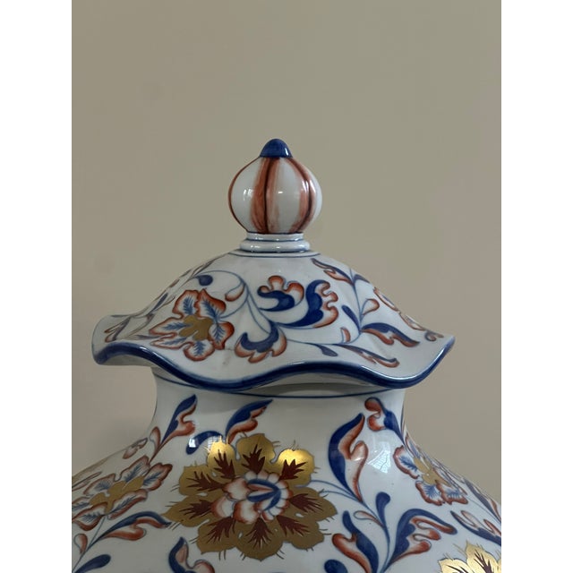 Mid-Century Modern Decorative Vase with Lid in Porcelain from Manifattura Artistica Le Porcellane, Florence, 1950s For Sale - Image 3 of 6