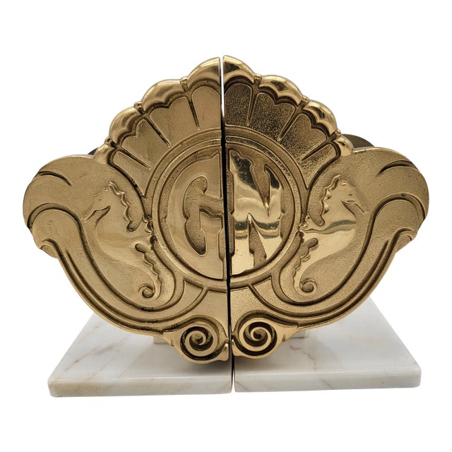 Late 20th Century Golden Nugget Brass Door Handle Bookends and Wall Hanging Ooak - a Pair For Sale