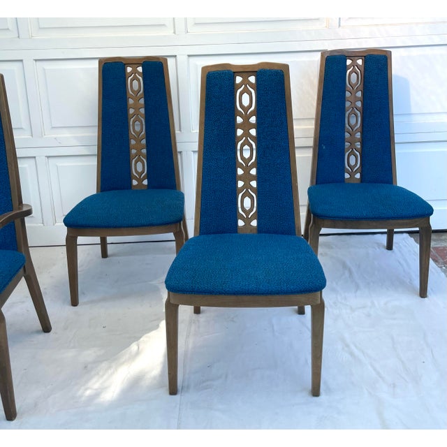 Kroehler Set of 6 MCM Modernist Wood Dining Chairs by Kroehler For Sale - Image 4 of 12