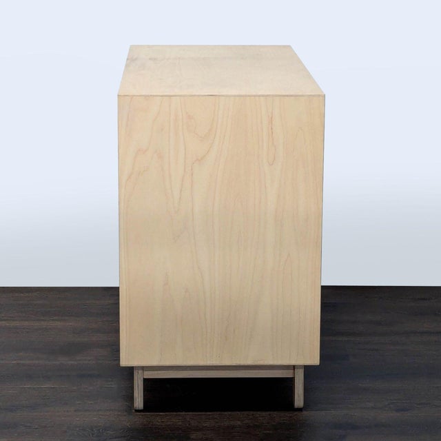 Ouef Merlin Three-Drawer Dresser in Blue and Natural Wood Finish For Sale - Image 4 of 11