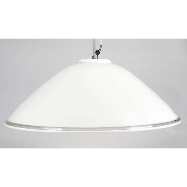 1990s Ceiling Lamp in White Milk Glass, 1990s For Sale - Image 5 of 9