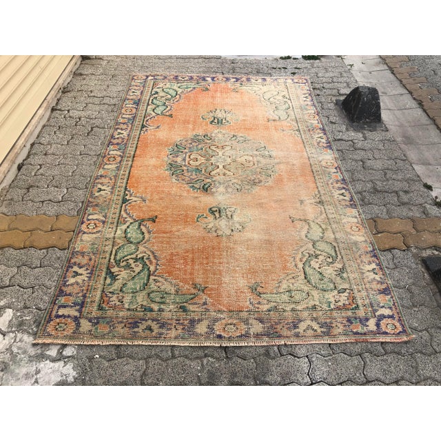 1960s Oversize Handmade Oushak Floor Rug For Sale - Image 12 of 12