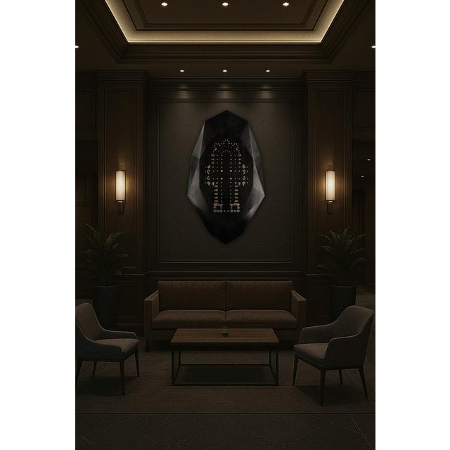 This decorative wall panel, created by renowned German artist Joachim Tantau, draws inspiration from the iconic floor plan...