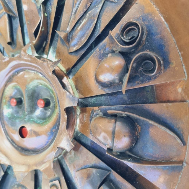Vintage Brutalist Copper Horoscope Wall Decoration, 1960s For Sale - Image 9 of 15