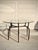 Sculptural Antique Bronzed Iron Legs Round 48” Glass Top Cyrano Dining Table by Made Goods For Sale - Image 11 of 11