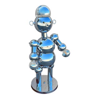 1975 Post-Modern Chrome Bubble Ball Robot Table Lamp by Torino Lamps For Sale