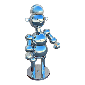 1975 Post-Modern Chrome Bubble Ball Robot Table Lamp by Torino Lamps