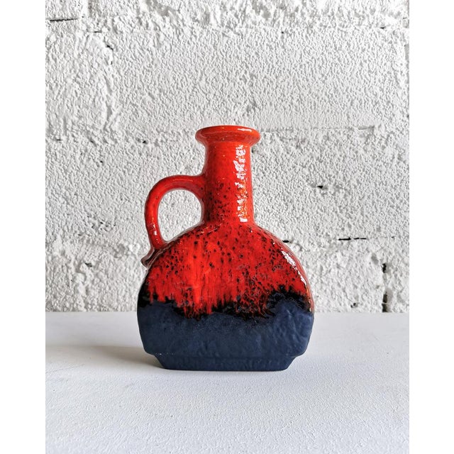 Red & Blue Fat Lava Vase from Dümler & Breiden, 1970s For Sale - Image 6 of 10