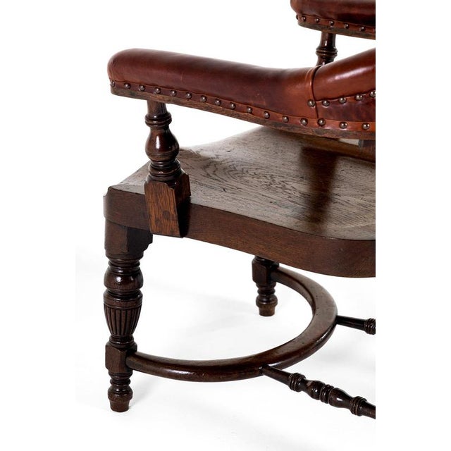 Brown Scottish Oak Ecclesiastical Chair For Sale - Image 8 of 11