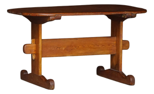 Swedish Oval Dining Table in Pine, 1930s