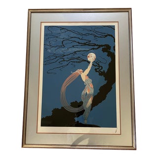 Late 20th Century Erté Signed Serigraph "Fireflies" For Sale