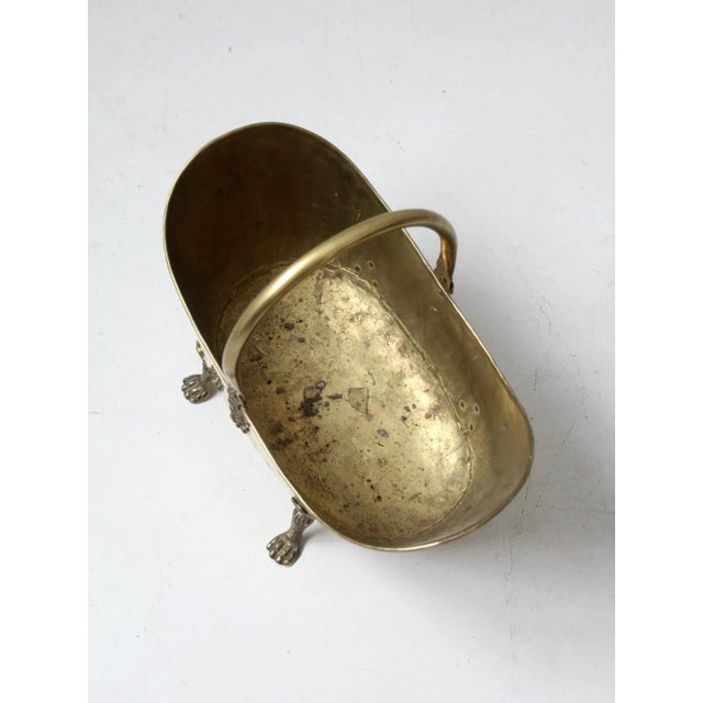Antique Brass Firewood Bucket For Sale - Image 12 of 12