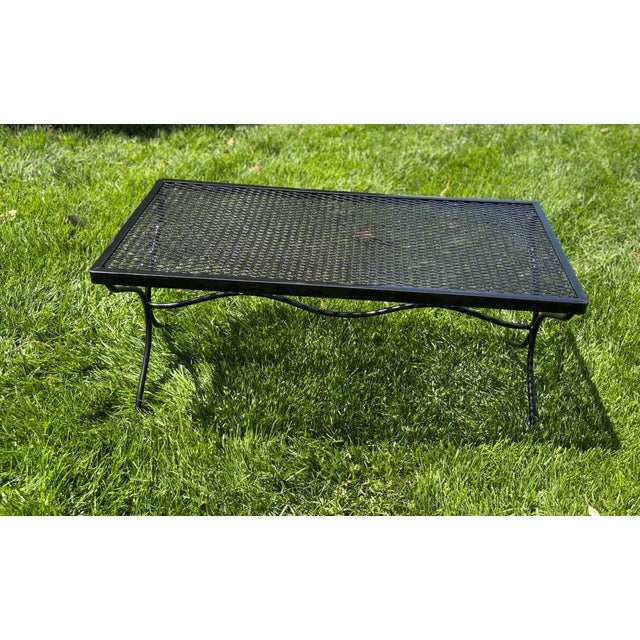 This is a beautiful small Woodard Sculptra love seats coffee table that has been totally restored. It was part of a set...
