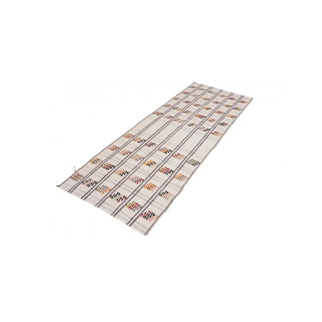 Vintage handwoven decorative kilim rug from Adana region of Turkey. Approximately 50-60 years old. In very good condition....