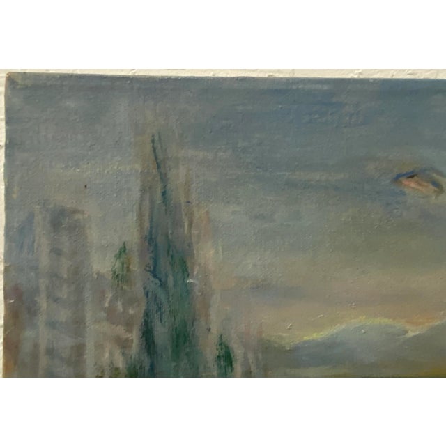 Irina Roublon Belotelkin "View From Pacific Heights" Original Painting c.1960 For Sale - Image 4 of 8