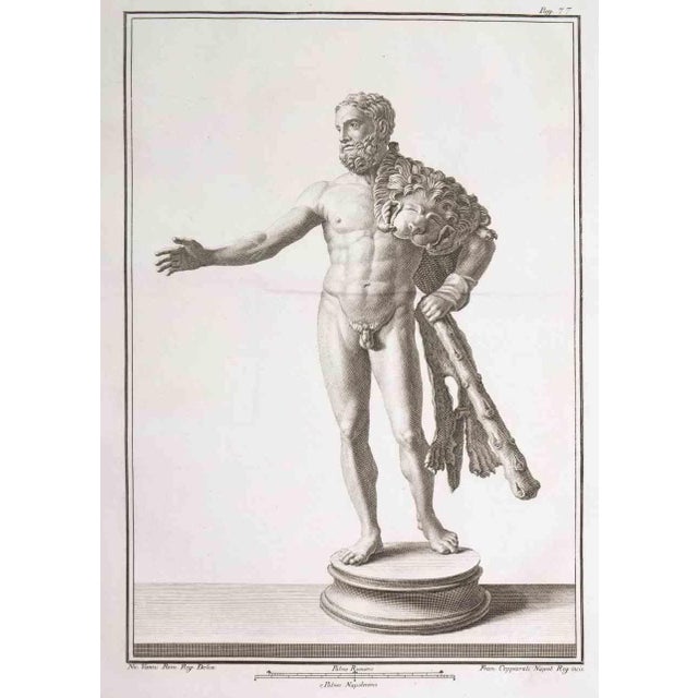 Francesco Cepparili, Ancient Roman Statues, Original Etching, 18th
