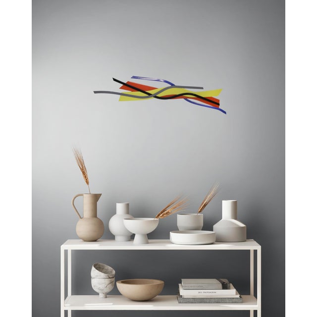 Contemporary Abstract Iron and Enamel "Wall Relief" by Cristina Ghetti For Sale - Image 4 of 7