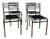 Vintage Sandows 101 Steel Chairs by René Herbst for Pallucco, 1980s, Set of 4 For Sale