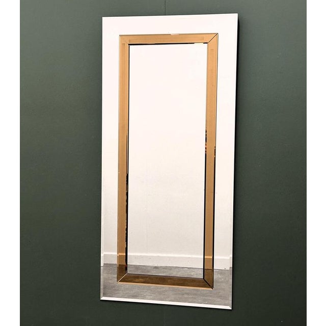 Large German Beveled Mirror with Bronze-Tinted Border from Schöninger, 1980s For Sale - Image 10 of 11