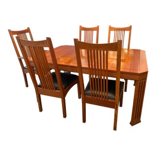 1990s Stickley Dining Set of 9 For Sale