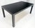 Mid-Century Modern Linen Cloth Black Lacquer One Leaf Parsons Mid Century Compact Dining Table For Sale - Image 3 of 12