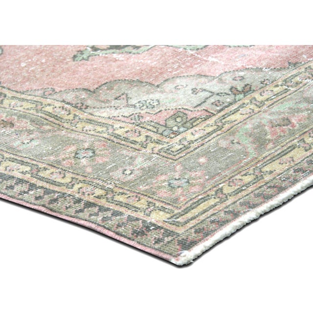 Traditional 1960s Turkish Oushak Rug For Sale - Image 3 of 6