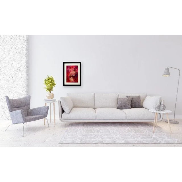 "Red Landscape" Contemporary Original Abstract Mixed Media Painting by Kathleen Ney For Sale In Seattle - Image 6 of 6