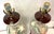 Vintage Ceramic Vase Lamps With Elegant Floral Design on Wood Plinths- A Pair For Sale - Image 4 of 15