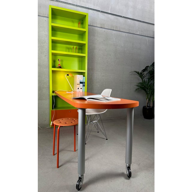 Vintage design workstation by gab (misuraemme) italy. Ideal for those who love color in a student room or children's room....