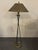 Black Floor Lamp with Brass Floor Ring. Glass Diffuser covers the bulb and acts as the holder for the original fiberglass...