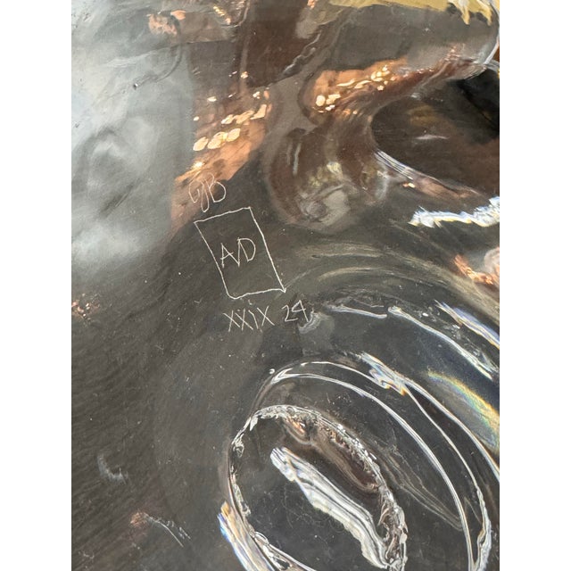 Transparent Jennifer Bartlett for a/D Gallery Hand Blown Glass Vase, Vintage For Sale - Image 8 of 12