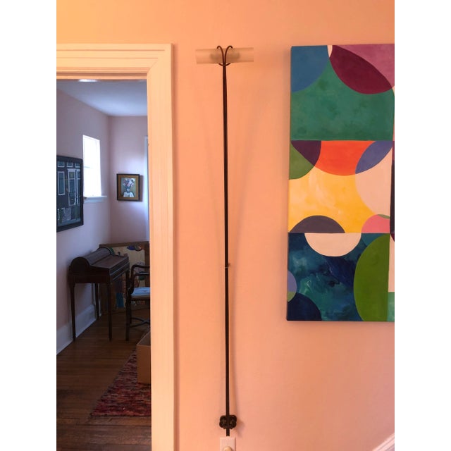 Elongated Vintage Bronze Italian Wall Sconce For Sale - Image 9 of 12