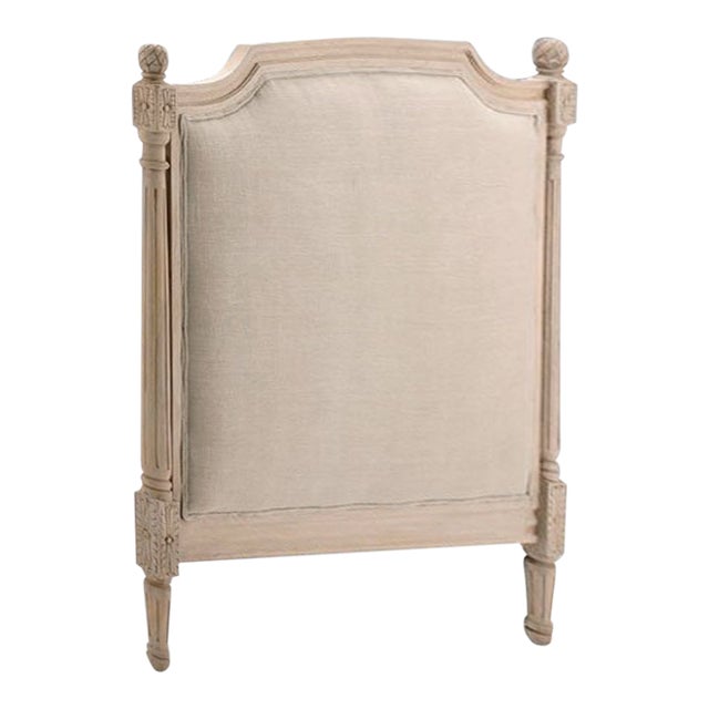 French Style Belgian Linen Upholstered Panel Twin Headboard Chairish