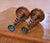 Wood Pair of Early 20th Century English Barley Twist Oak Candlesticks With Brass Cups For Sale - Image 7 of 8
