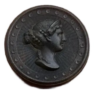 Ooak Antique Wood Box/ Pressed Horn Mourning Cameo For Sale