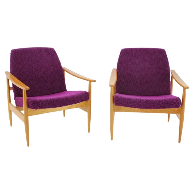 Armchairs, Former Czechoslovakia, 1960s, Set of 2 For Sale