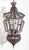 Moroccan Moorish vintage clear glass with intricate metal filigree hanging chandelier. The Moroccan lantern has been...