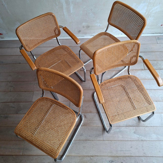 S64/S32 Chairs by Marcel Breuer for Thonet, 1979/1980, Set of 4 For Sale - Image 3 of 10