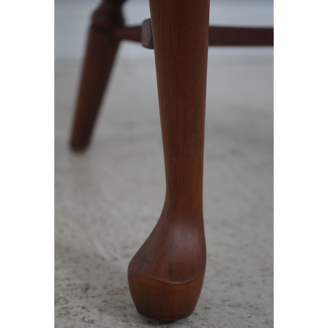 Set of 6 Solid Cherry Brace Back Windsor Chairs For Sale - Image 12 of 18