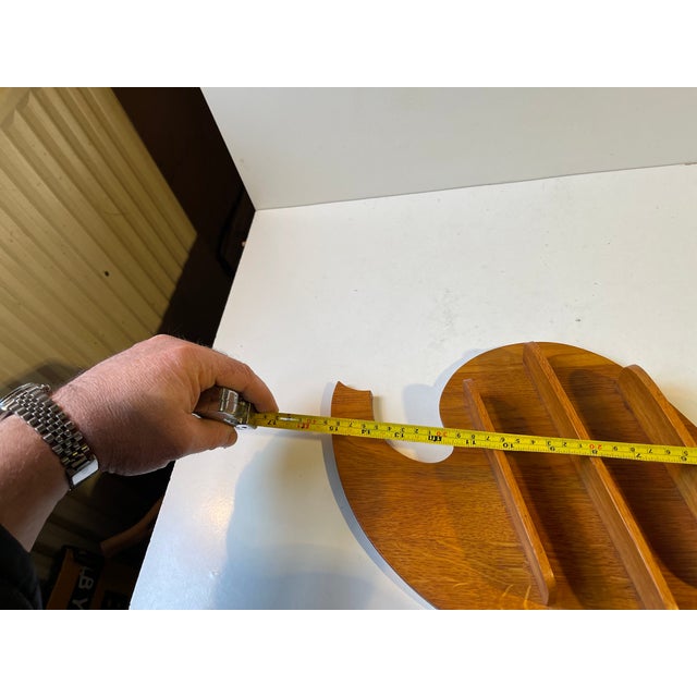 Wood Vintage Scandinavian Spice Rack in Oak For Sale - Image 7 of 11