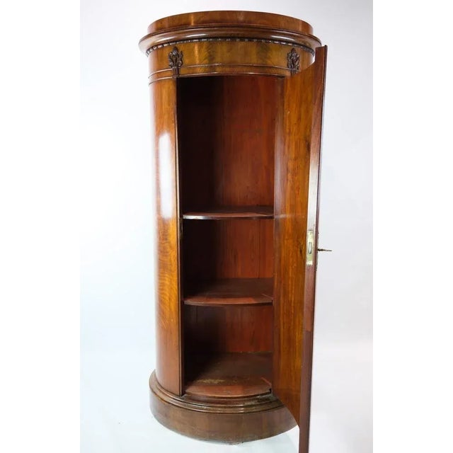 Mid 19th Century Pedestal Cabinet in Carved Mahogany, 1840s For Sale - Image 5 of 12