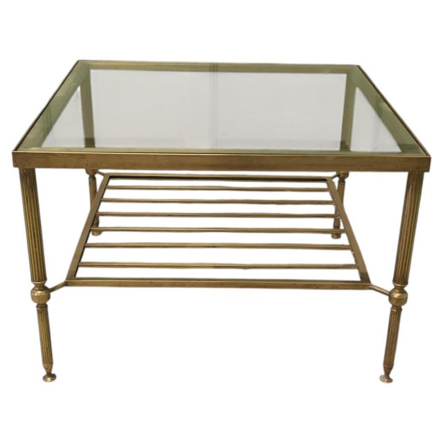 Gold Square Brass Coffee Table, Mid-19th Century For Sale - Image 8 of 8