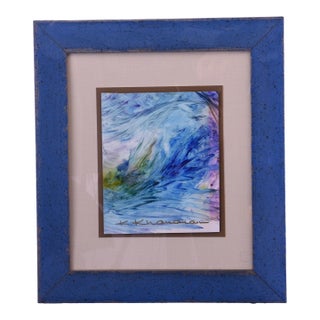 Oceanic Currents, Oil on Paper, by Kamran Khavarani For Sale