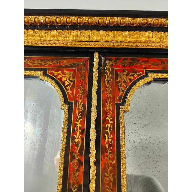 19th Century Ebonised Boulle Bonheur Du Jour Cabinet For Sale - Image 11 of 14