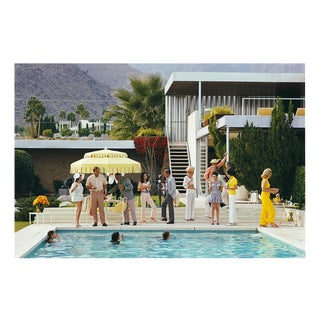 Slim Aarons, Poolside Host, Limited Edition Estate Stamped Photographic Print, 1980s For Sale