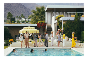 Slim Aarons, Poolside Host, Limited Edition Estate Stamped Photographic Print, 1980s