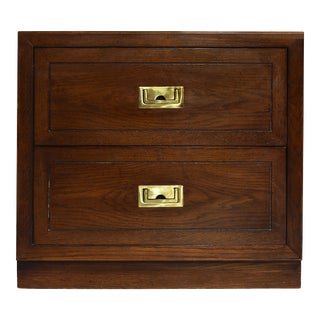 1970s Campaign Nightstand by Dixie Furniture Act II Collection - a Single Piece For Sale