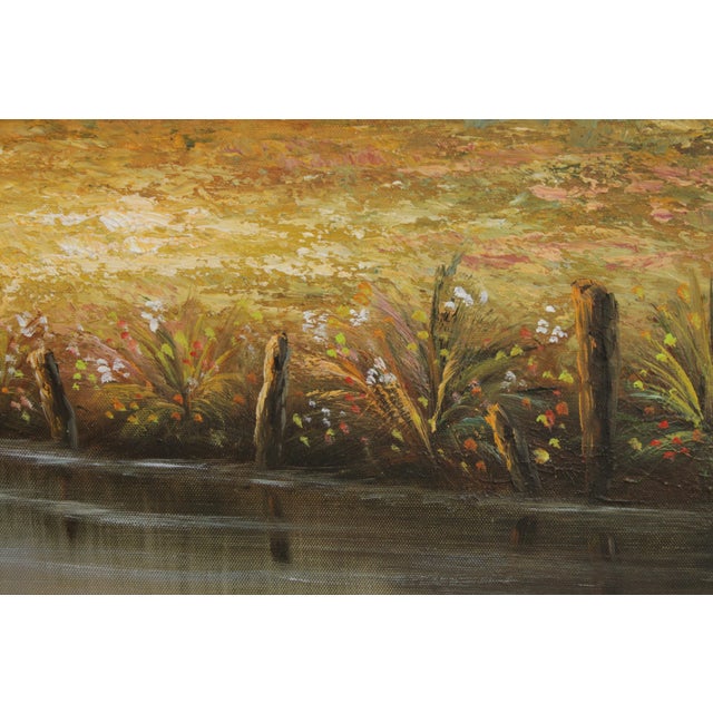 Vintage Oil on Canvas Painting of Farmhouse by Y.Zade For Sale - Image 10 of 18