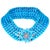 Modern Natural Sleeping Beauty Turquoise Necklace Five-Strand and Diamond French Clasp For Sale - Image 3 of 8